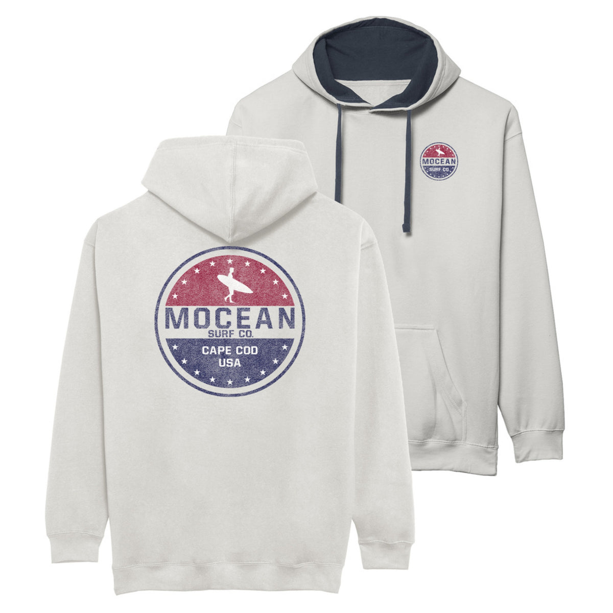 Vintage white/navy 31048 w/ MOCEAN Red, White &amp; Blue Surfboard