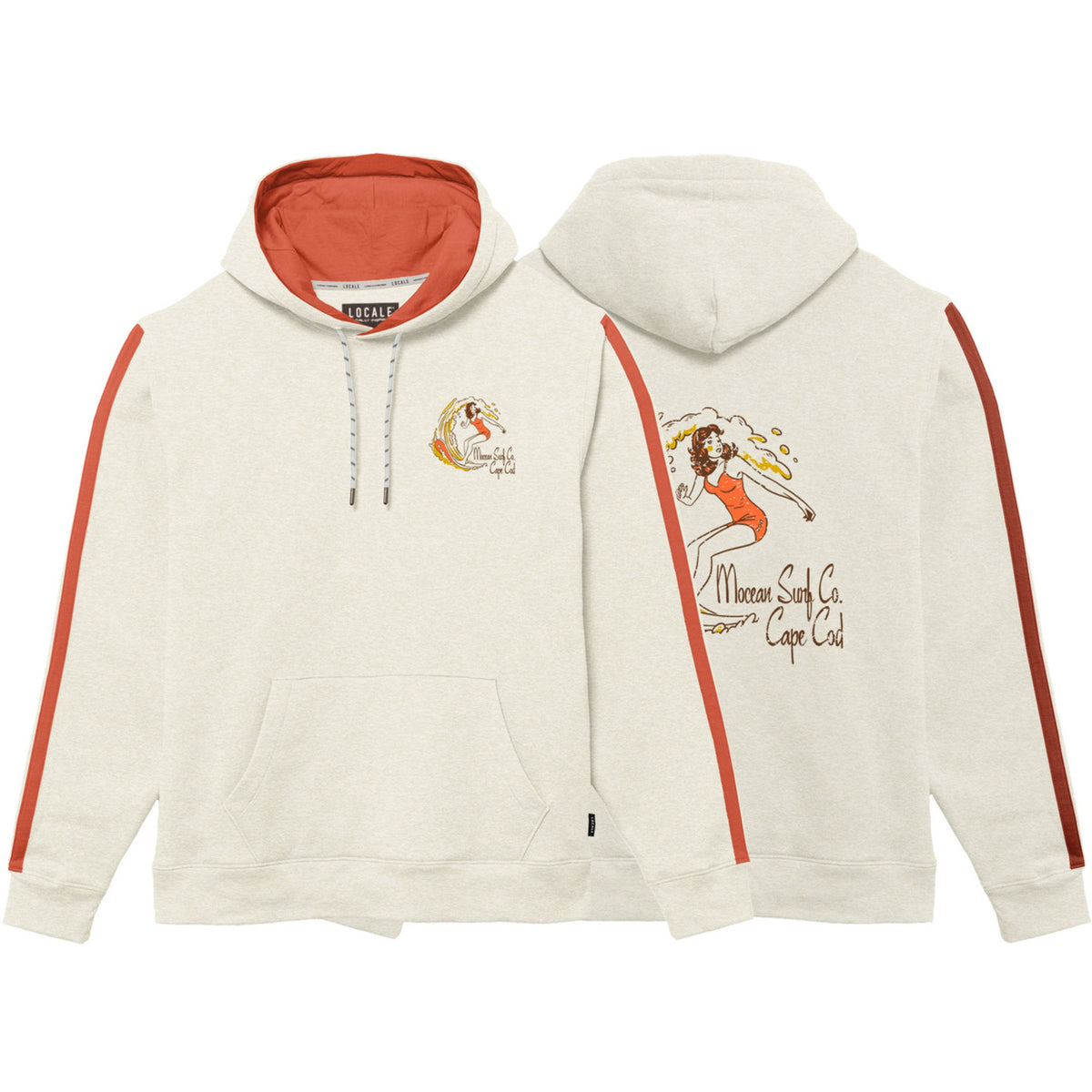 Oatmeal heather LCCH10 w/ MOCEAN Tattoo Surfer LC